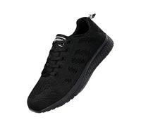 Generisch Zapatillas deportivas para mujer, modernas, de malla, transpirables, antideslizantes, con soporte para el arco del pie, amortiguación elástica, zapatillas de senderismo, gris oscuro, 43 EU