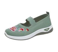 Generisch Zapatillas deportivas para mujer, sandalias ortopédicas de malla de verano, transpirables, ligeras, con flores, suela suave, deslizamiento, amortiguación, zapatillas de deporte al aire libre