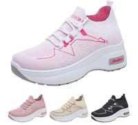 Generisch Zapatillas deportivas para mujer, suela de perfil, amortiguación, ligeras, para aliviar el dolor, zapatillas de entrenamiento ortopédicas, Blanco, 39 EU