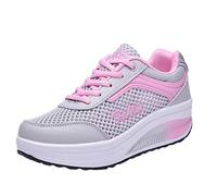 Generisch Zapatillas deportivas para mujer, suela de plataforma, zapatillas de deporte Hollow Out, transpirables, cómodas, suela gruesa, zapatillas de tenis, suela antideslizante, zapatos de caminar