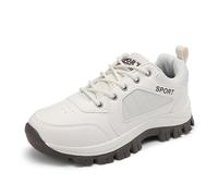 Generisch Zapatillas deportivas para mujer, transpirables, de punto, modernas, para el tiempo libre, con acolchado ligero y cómodo para el día a día, Blanco, 40 EU 3X-Estrecho