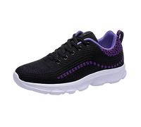 Generisch Zapatillas deportivas para mujer, transpirables, informales, plateadas, cómodas, para el tiempo libre, morado, 37 EU