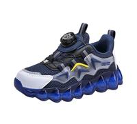 Generisch Zapatillas deportivas para niñas, zapatillas de senderismo, transpirables, ligeras, transpirables, resistentes al desgaste, modernas, deportivas, para correr, para interiores, azul oscuro