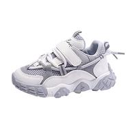 Generisch Zapatillas deportivas para todas las estaciones, suela gruesa para correr, antideslizante, malla ligera, transpirable y cómoda para cordones, zapatillas originales para mujer, gris, 28.5 EU