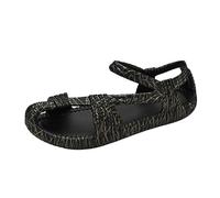 Generisch Zapatillas Mujer Sandalias Hombre Verano EVA Tejida Paja Zapatos Retro Estilo Étnico Parejas Playa Zapatos Hechos a Mano Sandalias de Gran Tamaño, Negro , 38 EU
