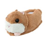 Generisch Zapatillas Mujer Zapatos de Mujer Suela Suave Cálido Hogar Algodón Hamster Felpa Moda Bolsa Algodón, café, Talla única