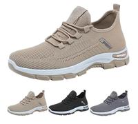 Generisch Zapatillas ortopédicas de verano para mujer, transpirables, ligeras, cómodas, de un solo color, suela suave, deslizantes, zapatillas de deporte, para entrenamiento al aire libre, para