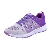 Generisch Zapatillas ortopédicas para mujer, planas, con soporte para el arco del pie, malla ancha, ahuecadas, zapatillas ligeras, cómodas, antideslizantes, zapatillas de deporte al aire libre