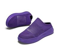 Generisch Zapatillas para mujer, ligeras, cómodas, para deslizarse, transpirables, de malla, para playa, plataforma, zapatos planos, verano, secado rápido, zapatos de natación, morado, 36 EU