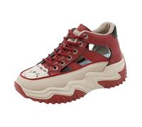 Generisch Zapatillas sencillas de moda Zapatos cómodos para mujer juvenil zapatillas ligeras transpirables zapatillas de deporte de fondo grueso retro zapatillas de deporte para el tiempo libre