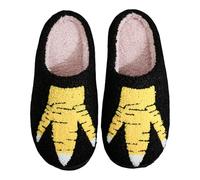 Generisch Zapatillas suaves para mujer con diseño creativo de garras de pollo para acogedoras noches de invierno en interiores, amarillo, 39 EU