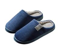 Generisch Zapatillas suaves para mujer con forro de vellón para noches de invierno, acogedoras mantas, pantuflas con suela antideslizante, marine, 41 EU