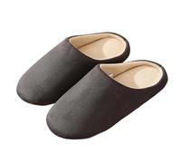 Generisch Zapatillas unisex de invierno de fieltro mullidas para mujer, antideslizantes, zapatillas de felpa cálidas, cómodas pantuflas de fieltro, forradas, suaves, cerradas, ortopédicas, gris, 37.5