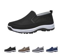 Generisch Zapatillas y zapatillas deportivas para hombre, extraanchas, para diabéticos, sin cordones, para caminar, fitness, gimnasio, ocio, transpirables, para correr, fitness, para exteriores, Negro