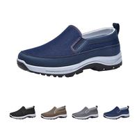Generisch Zapatillas y zapatillas deportivas para hombre, extraanchas, para diabéticos, sin cordones, para caminar, fitness, gimnasio, ocio, transpirables, para correr, fitness, para exteriores, azul
