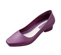 Generisch Zapatos al aire libre Mujeres Botas de cuero forradas Botas de tacón alto Botas de mujer Botas con cremallera Zapatos plateados Zapatos de mujer, morado, 38 EU