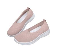 Generisch Zapatos altos para mujer, sexy, elástico, grueso, transpirable, antideslizante, un pie, estribo, ocio, zapatos casuales cómodos para mujer, zapatos de fitness 36, Rosa., 42 EU