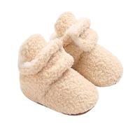 Generisch Zapatos antideslizantes para bebé Prewalker Botines Toddler Soft First Girls Warming Boys Baby Shoes Zapatillas de deporte para bebé, beige, 20 EU