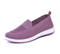 Generisch Zapatos bajos para mujer, zuecos transpirables de malla, zapatos bajos de verano para madres., morado, 39 EU