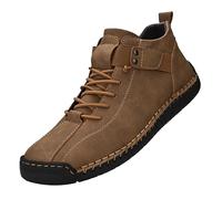 Generisch Zapatos casuales para hombre, ligeros, informales, zapatillas planas con correas elásticas, zapatos casuales con cómoda cama para pies zapatos de verano para tenis y patinaje, caqui, 46 EU