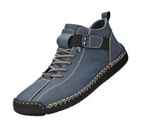 Generisch Zapatos casuales para hombre, ligeros, informales, zapatillas planas con correas elásticas, zapatos casuales con cómoda cama para pies zapatos de verano para tenis y patinaje, azul, 42 EU