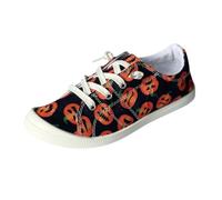 Generisch Zapatos casuales para mujer, diseño de hoja de arce, suela suave, masaje, zapatillas planas de moda, naranja, 39 EU