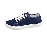 Generisch Zapatos casuales para mujer Zapatos de moda unisex con cordones cómodos zapatos planos transpirables para todos los días para hombre, azul, 37 EU