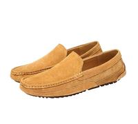 Generisch Zapatos clásicos para hombre británicos para hombre, zapatos planos de ante bajos, mocasines informales cómodos, informales, zapatos de negocios, sin cordones, zapatos de barco, zapatos de