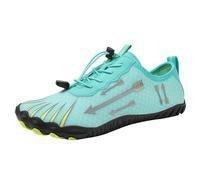 Generisch Zapatos de agua para hombre y mujer, de cinco dedos, ligeros, de secado rápido, zapatos descalzos, para agua, natación, playa, surf, piscina, navegación, buceo, deportes, azul celeste, 41 EU