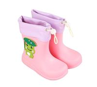 Generisch Zapatos de agua unisex para bebé, antideslizantes, diseño de dibujos animados, con cordón, botas de lluvia, impermeables, resistentes, transpirables, para jardín, escuela, actividades al