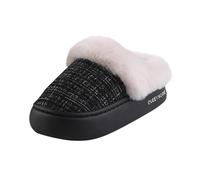 Generisch Zapatos de algodón para mujeres en otoño e invierno casa interior no antideslizante fondo grueso sabía zapatos de algodón cálidas zapatillas antideslizantes de felpa mullidas zapatillas de