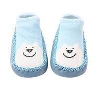 Generisch Zapatos de aprendizaje para niños con diseño coreano, zapatos de calcetines transpirables, suela suave para bebé, zapatos cómodos para gatear con cintura elástica, azul, 20 EU