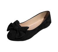 Generisch Zapatos de bailarina para mujer, apertura primavera/ligeros, transpirables, con gran decoración de lazo, parte inferior suave, zapatos holgados informales, zapatos de estudiantes, elegantes