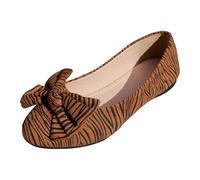 Generisch Zapatos de bailarina para mujer, apertura primavera/ligeros, transpirables, con gran decoración de lazo, parte inferior suave, zapatos holgados informales, zapatos de estudiantes, elegantes