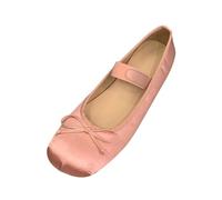 Generisch Zapatos de bailarina para mujer, de satén, planos, retro, Mary Jane, zapatos formales de noche con suela suave, cómodos zapatos de pelota para mujer, zapatos individuales de honda, elegantes