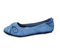Generisch Zapatos de ballet para mujer, de malla, zapatos de verano, a la moda, con lazo, mocasines, de un solo color, transpirables, cómodos, para la salud, zapatos de barco, zapatos individuales