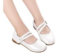 Generisch Zapatos de ballet para niños y niñas, zapatos de noche, zapatos de baile de tacón bajo, zapatos planos elegantes, zapatos de princesa, zapatos de fiesta, zapatos de princesa, zapatos de piel