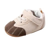 Generisch Zapatos de bebé coloridos con suela de goma para primeros pasos: calzado ligero para bebés de 0 a 18 meses, ideal para el día a día, ocio, caqui, 6-12 meses