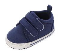 Generisch Zapatos de bebé de verano para niños pequeños, zapatos deportivos para niños y niñas, fondo plano, antideslizante, con doble bucle de gancho, fácil de llevar, color sólido, estilo simple