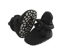 Generisch Zapatos de bebé para niños recién nacidos, calcetines de punto de patchwork de punto de peluche de 0 a 12 meses, zapatos de entrenamiento, Negro , 19 EU