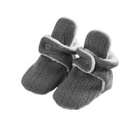 Generisch Zapatos de bebé para niños recién nacidos, calcetines de punto de patchwork de punto de peluche de 0 a 12 meses, zapatos de entrenamiento, gris, 22 EU