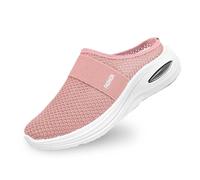 Generisch Zapatos de boda de tela de malla de un solo color zapatillas con puntera cubierta, antideslizantes, cómodas, pantuflas de playa para mujer, zapatos de exterior impermeables, Rosa., 36 EU