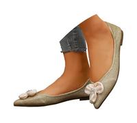 Generisch Zapatos de boda para mujer, clásicos, princesa, fiesta, zapatos de flamenco, deslizantes, planos, zapatos de trabajo, bailarina, cerrados planos con diamantes de imitación, zapatos casuales
