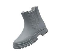 Generisch Zapatos de caminar para mujer, de invierno, tobillo, arco iris, slip On Garden Boot Ladies Rubber Outside Work With Comfort Zapatos Mujer Zapatillas Rom, gris, 38 EU