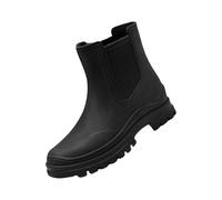 Generisch Zapatos de caminar para mujer, de invierno, tobillo, arco iris, slip On Garden Boot Ladies Rubber Outside Work With Comfort Zapatos Mujer Zapatillas Rom, Negro , 41 EU