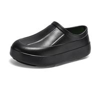 Generisch Zapatos de cocina para hombre Slip-On EVA impermeable resistente al aceite antideslizante cocina cocina zapatos de trabajo restaurante jardín hospital servicio zapatillas, Negro , 41 EU