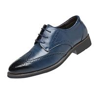 Generisch Zapatos de cuero para hombre elegantes zapatos oxford cómodos transpirables brogue mocasines negocios casual zapatos casuales cordones zapatos antideslizantes para bodas graduación