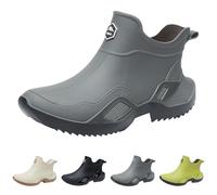 Generisch Zapatos de goma para hombre, botines de jardín, botines para hombre, color marrón, unisex, transpirables, de verano, botas altas al tobillo, botas de goma para pesca, botas de agua para