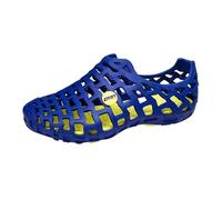 Generisch Zapatos de hombre negro y amarillo, tejido de malla, sandalias, zapatos casuales para playa, natación, paseos y actividades al aire libre para hombre y mujer, compatibles con zapatos de moto