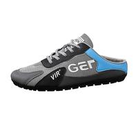 Generisch Zapatos de hombre Tendencia versátiles zapatos casuales Lazy Man Half Slipperboard modernos zapatos casuales para el día a día, resistentes y cómodos, gris, 44 EU